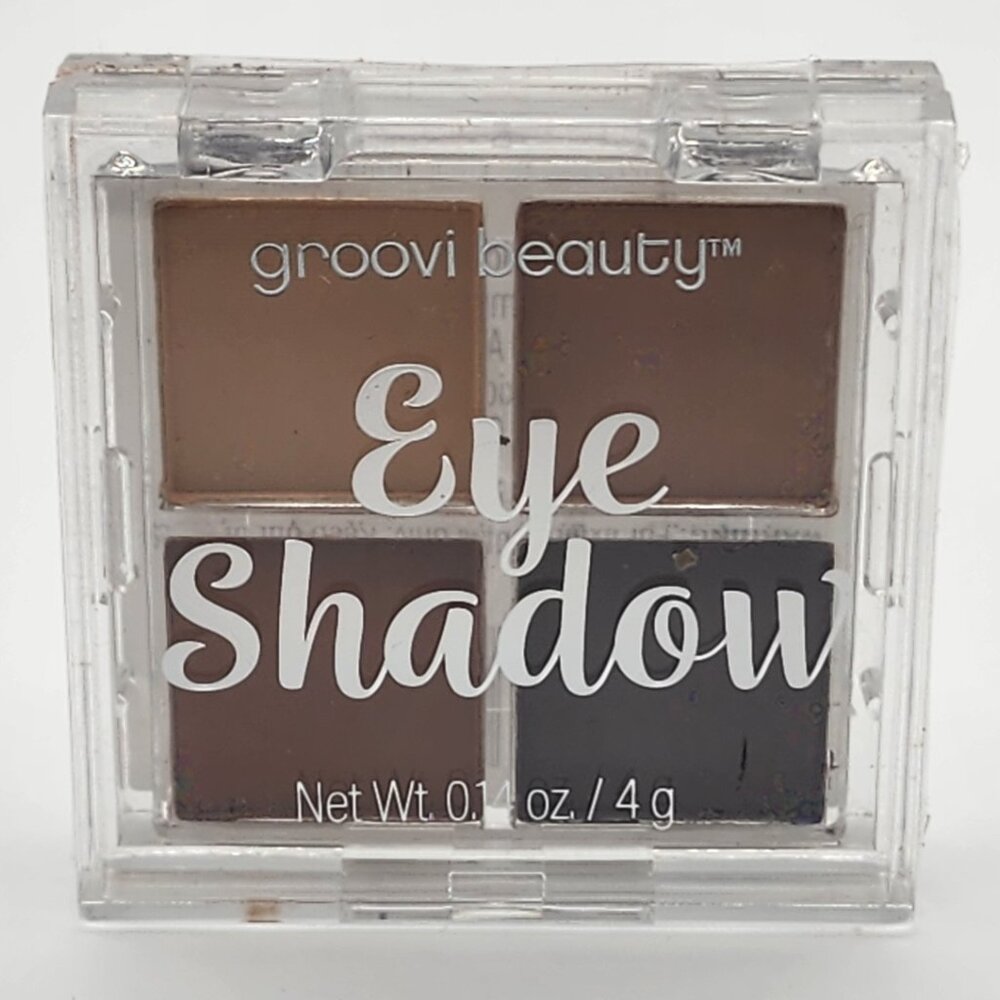 Groovi Beauty Eyeshadow Quad Palette Browns Net Wt 0.14 Oz New Sealed